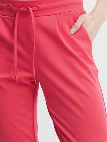 ICHI - Tapered Pantalón chino 'KATE PA2' en rojo