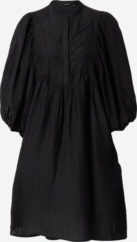 BRUUNS BAZAAR שמלות חולצה 'Sarine' בשחור: מלפנים
