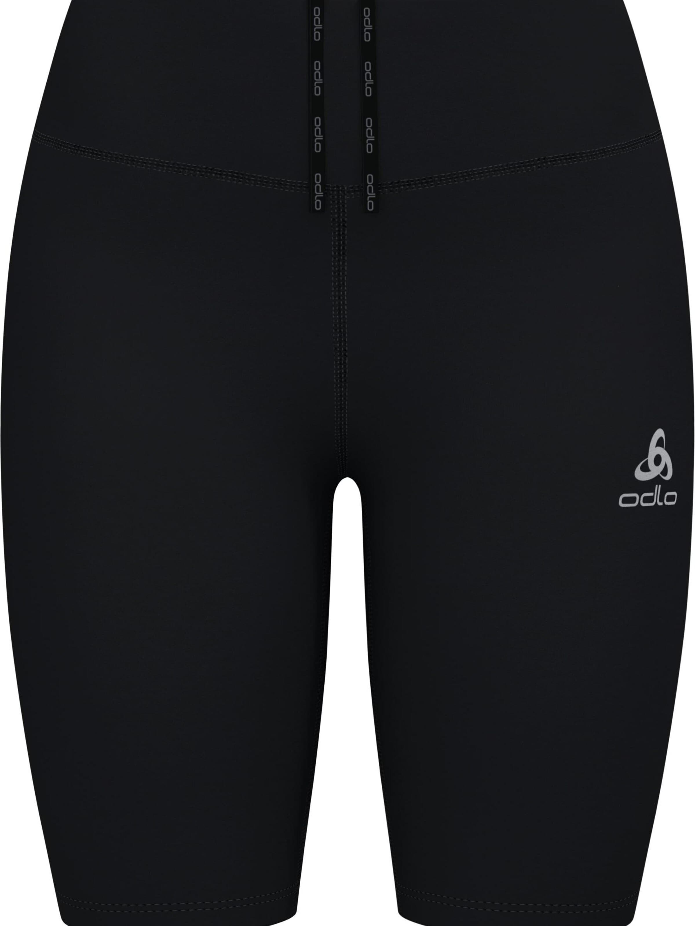 ODLO Slim fit Workout Pants 'ESSENTIAL' in Black: front