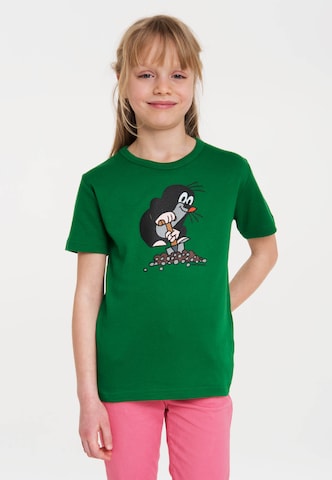 LOGOSHIRT T-Shirt 'Der Kleine Maulwurf' in Grün: predná strana