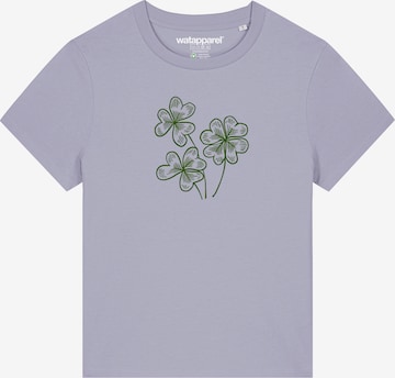 Watapparel Shirt 'Glücksklee' in Lila: voorkant