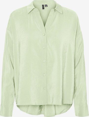 VERO MODA Blouse 'QUEENY' in Groen: voorkant