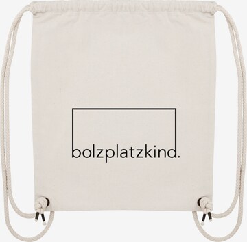 Bolzplatzkind Gym Bag in White: front
