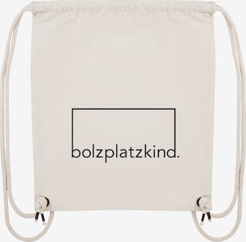 Bolzplatzkind Gym Bag in White: front