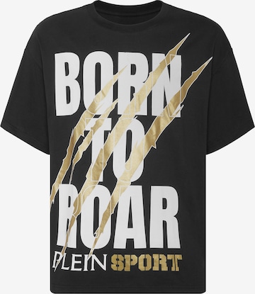 Plein Sport - Camiseta 'Scratch' en negro: frente