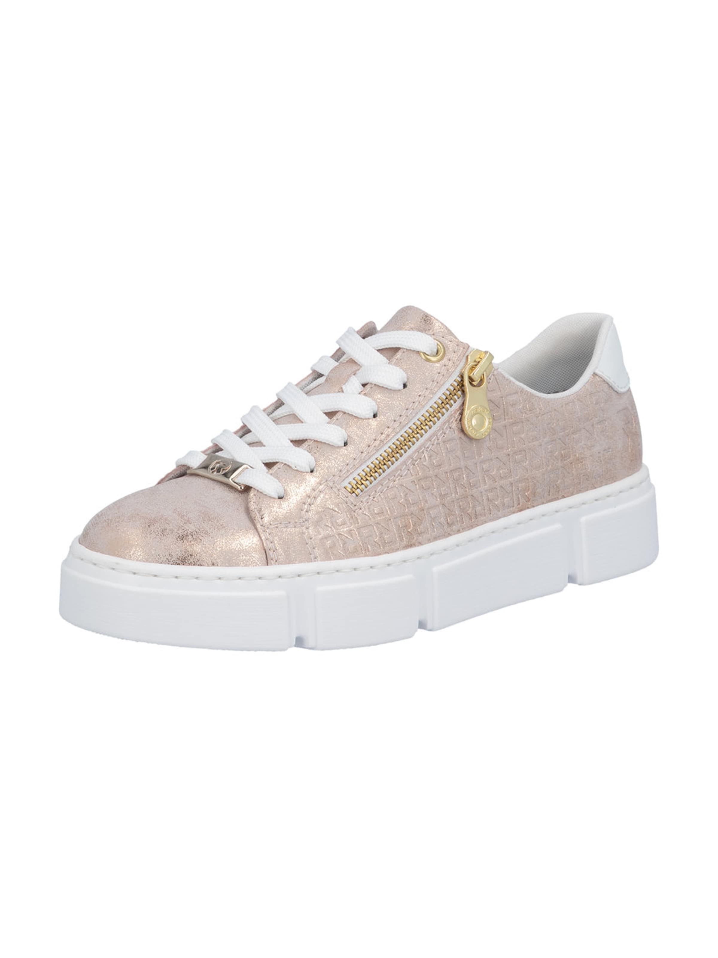 Rieker Trampki niskie w kolorze złoty: przód