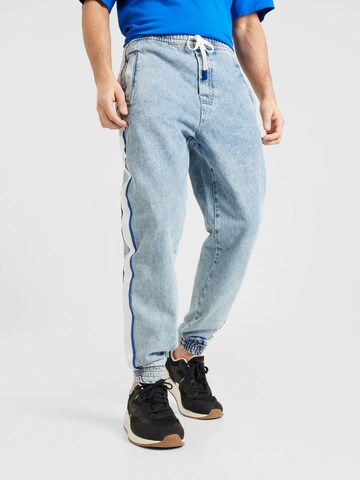 HUGO Tapered Jeans 'Yohji' in Blauw: voorkant