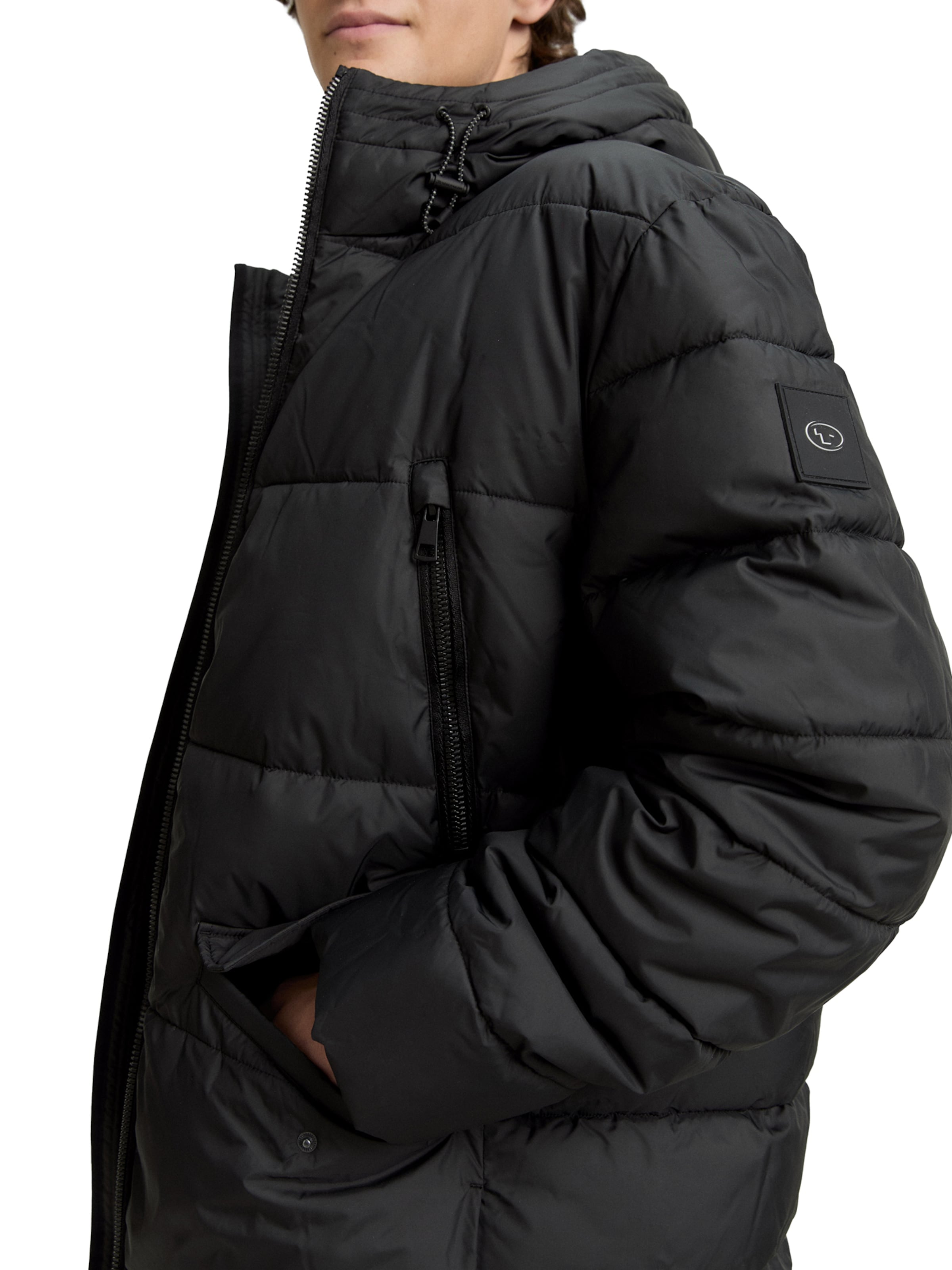 TOM TAILOR Mantel in Schwarz