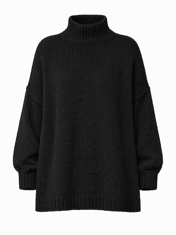 Worldclassca Oversized Sweater 'Strickpullover Oversized mit Stehkragen' in Black