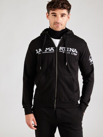 La Martina Sweat jacket in Black: front