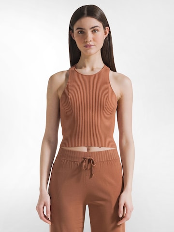 DEHA Knitted top in Brown: front