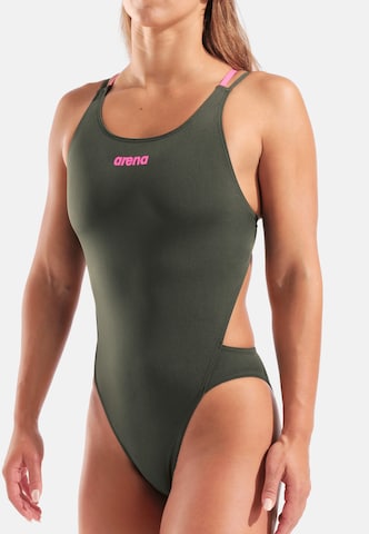 ARENA - Bustier Traje de baño 'TECH MULTI SOLID' en verde