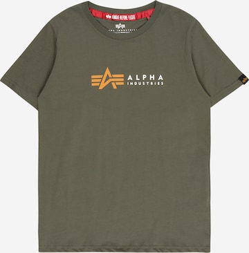 ALPHA INDUSTRIES T-Shirt in Grün: predná strana