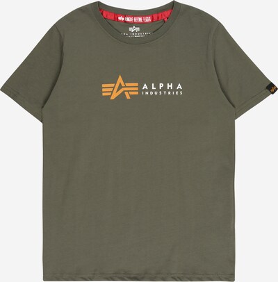 ALPHA INDUSTRIES Skjorte i oliven / oransje / hvit, Produktvisning