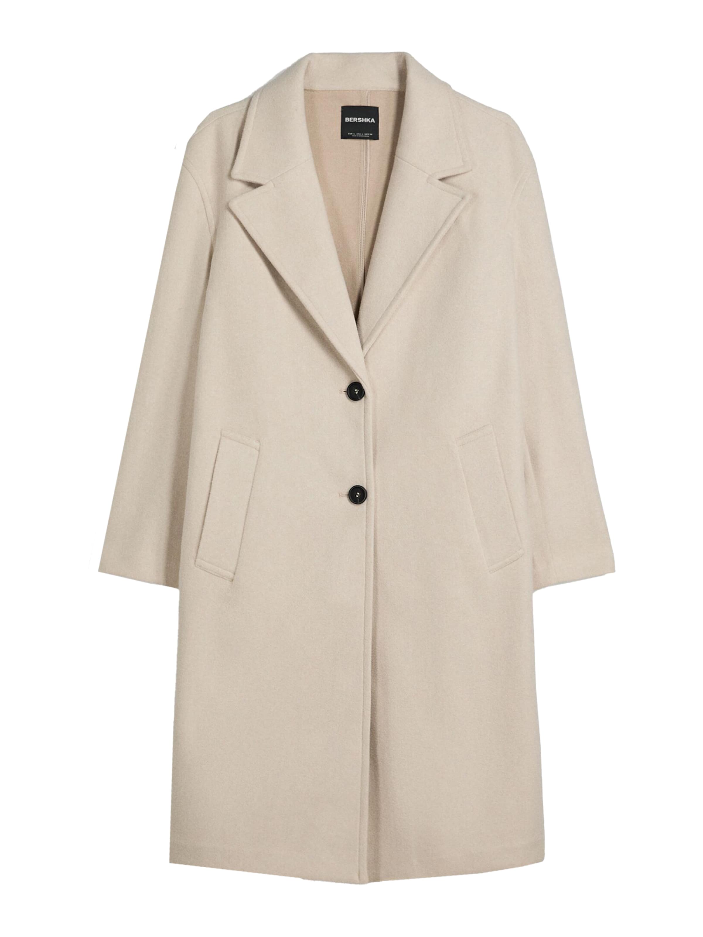 Manteau mi-saison Bershka en beige : devant
