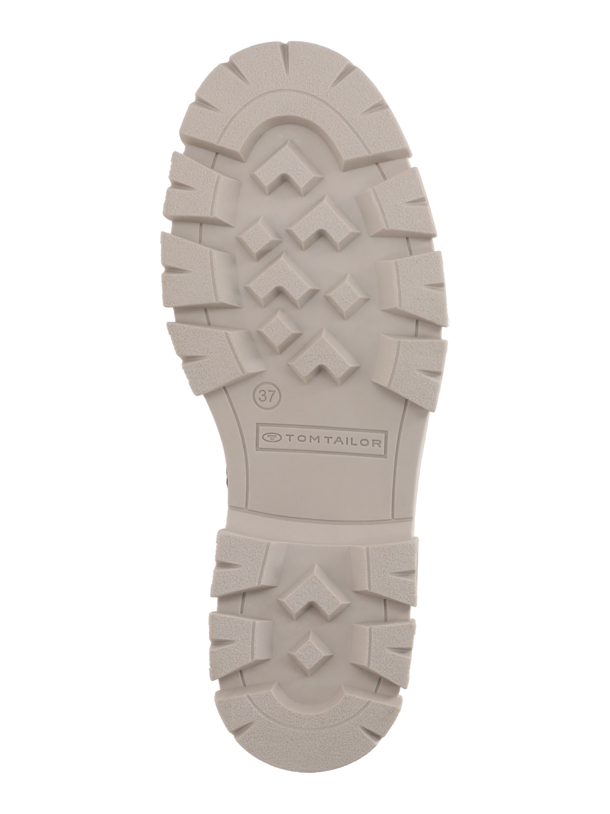 TOM TAILOR Lace-up bootie in Grey