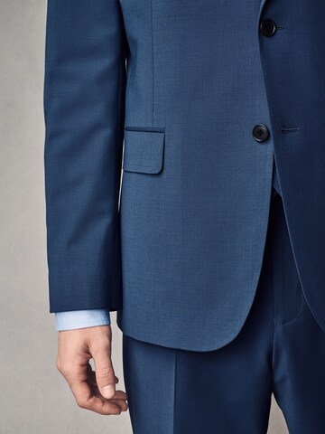 Next Slim Fit Бизнес сако 'Motionflex-Stretch' в синьо