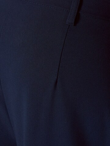 Bershka Szeroka nogawka Spodnie w kant w kolorze niebieski
