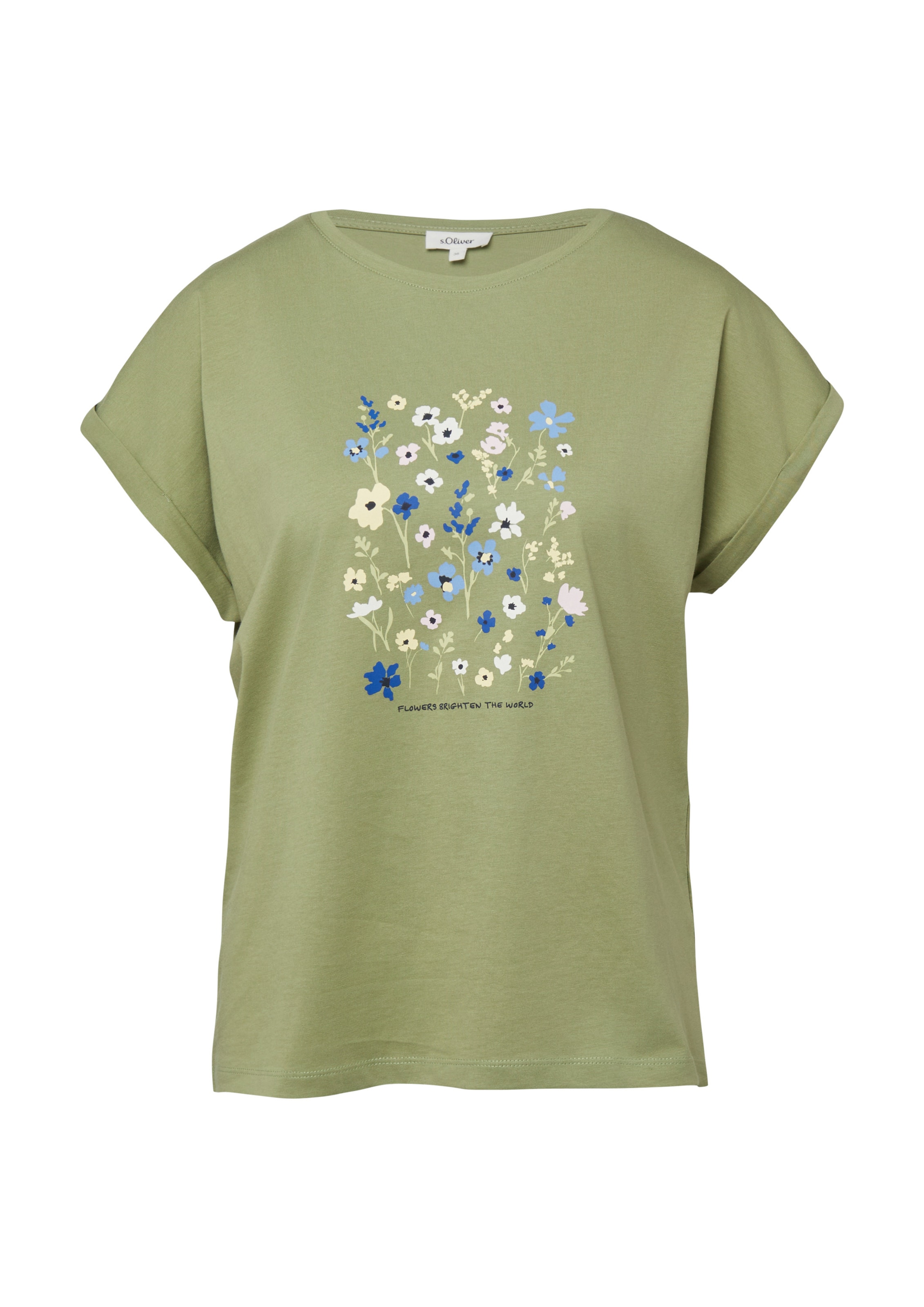 T-shirt s.Oliver en vert : devant