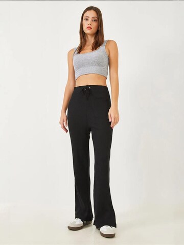 Bianco Lucci Flared Broek in Zwart