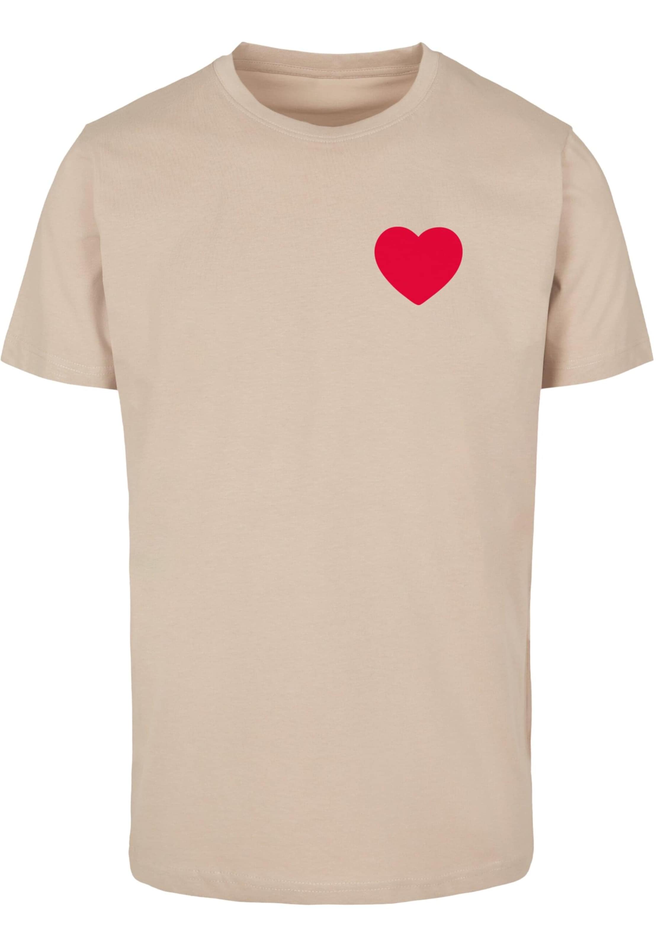 Mister Tee Shirt 'Heart' in Beige: front