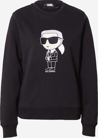 juoda Karl Lagerfeld Megztinis be užsegimo 'Ikonik 2.0': priekis