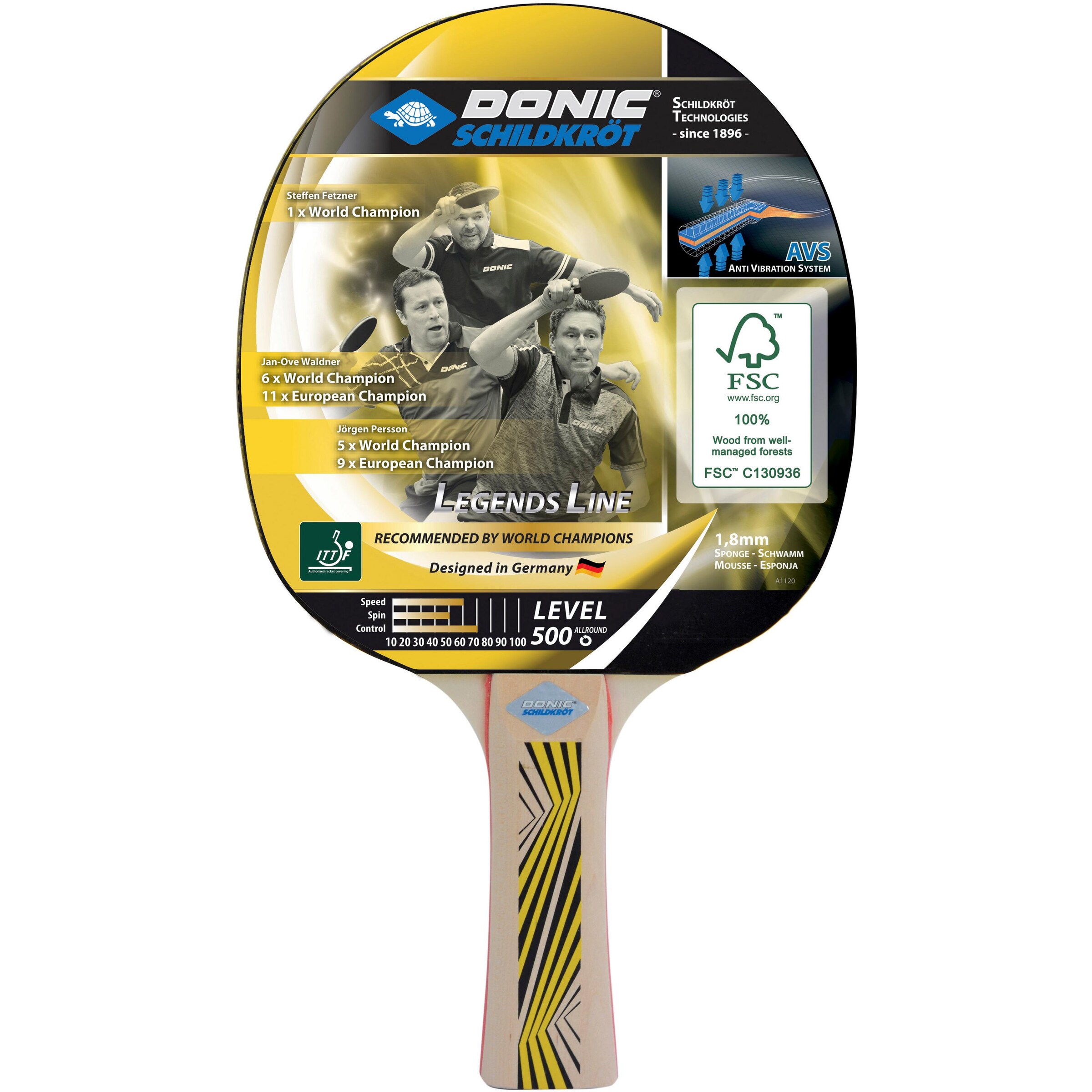 Donic-Schildkröt Racket 'Legends 500' in Beige