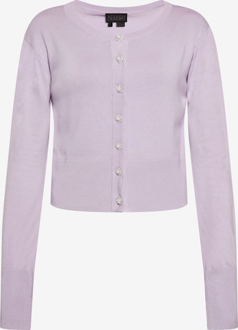 NAEMI Strickjacke in Lila: Vorderseite