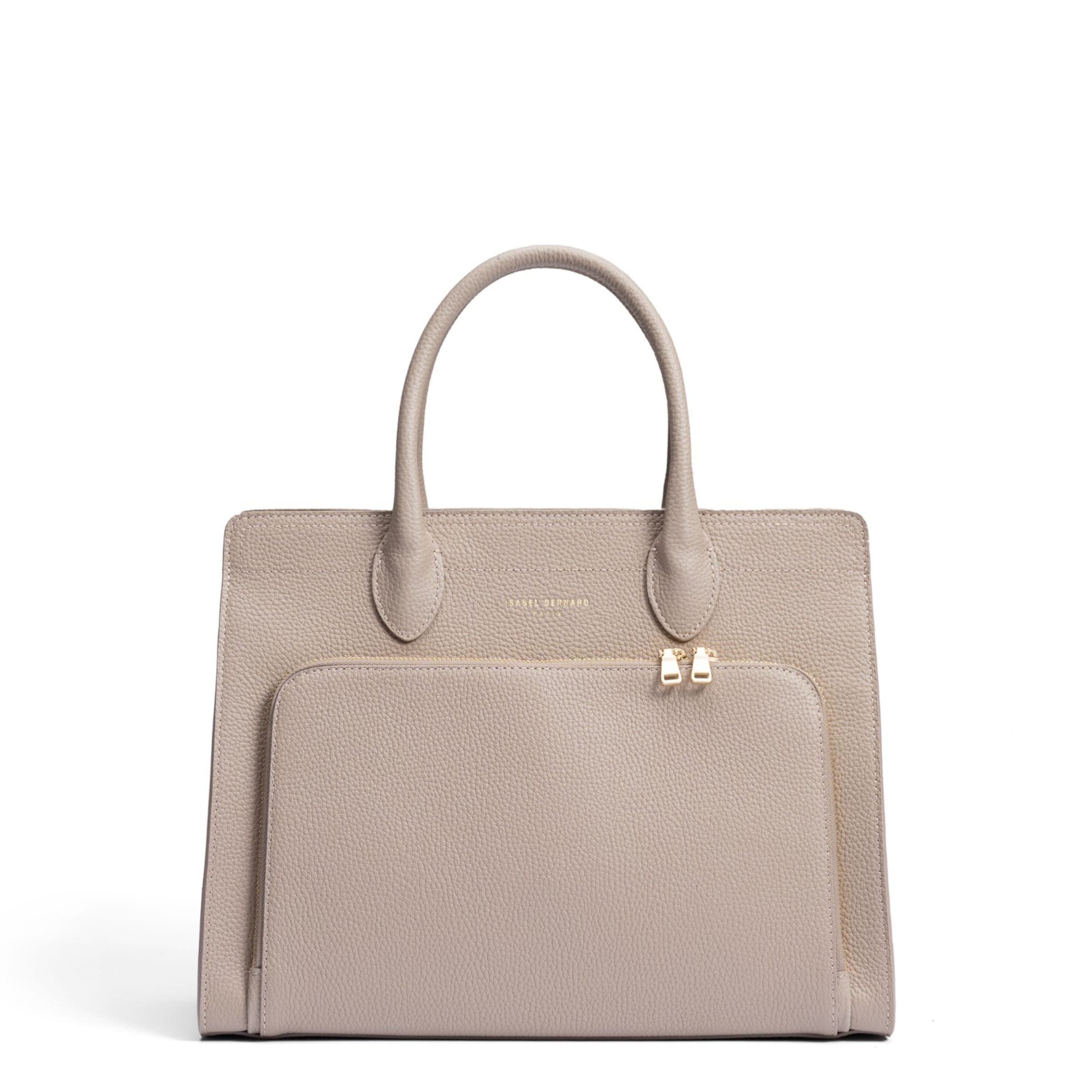 Isabel Bernard Handtasche in Grau: Vorderseite