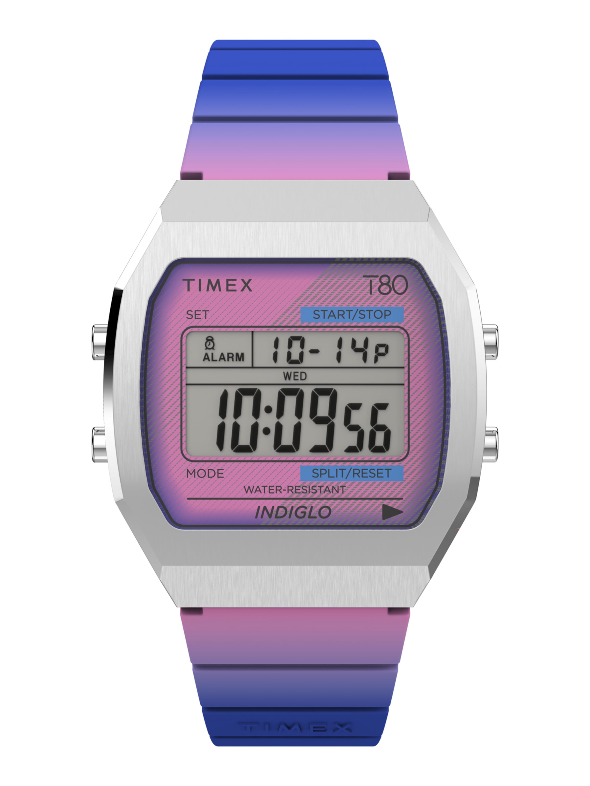 TIMEX Digitalur 'Lab T80' i lilla: forside