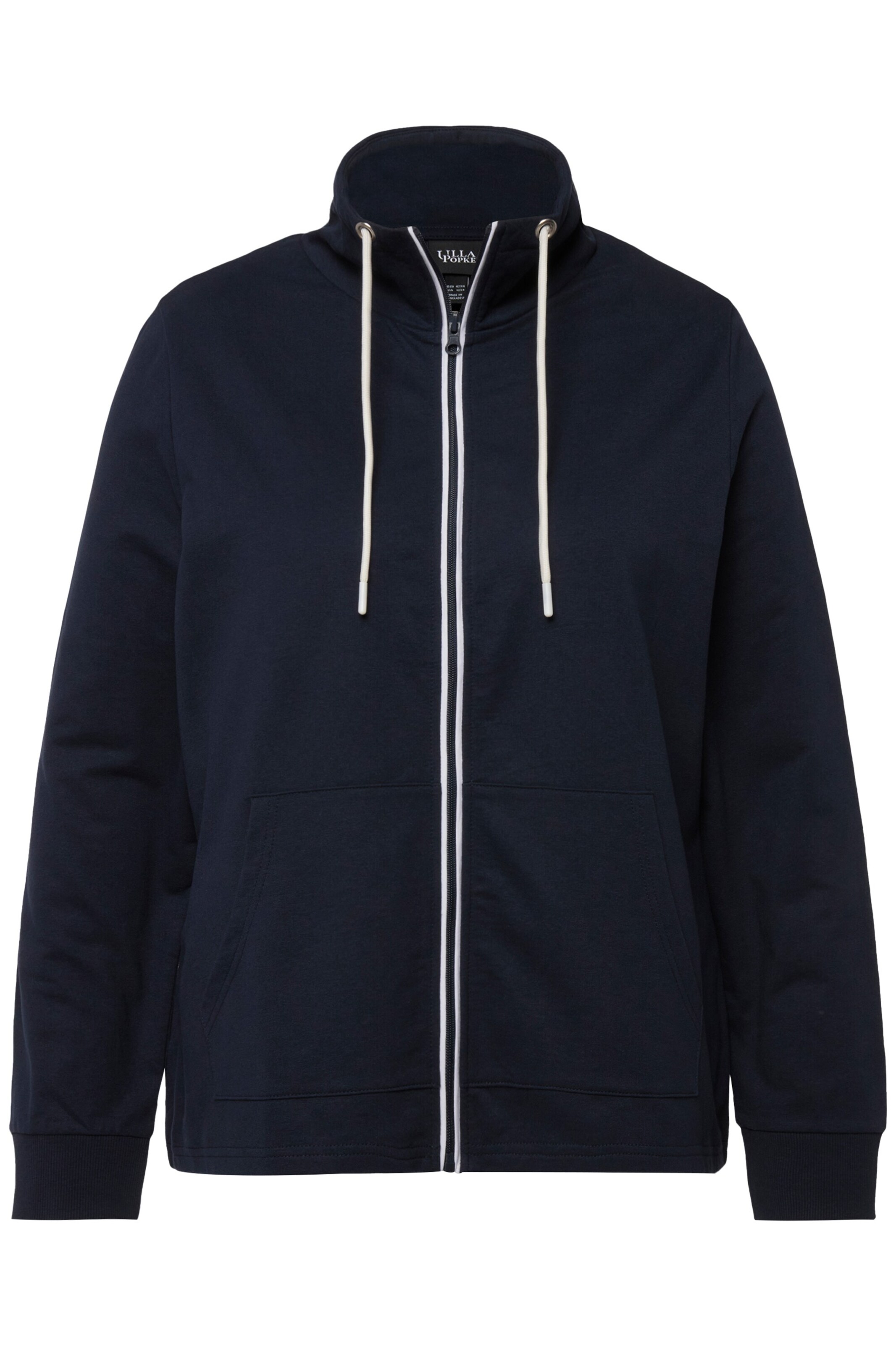 Ulla Popken Sweatjacke in Blau: Vorderseite