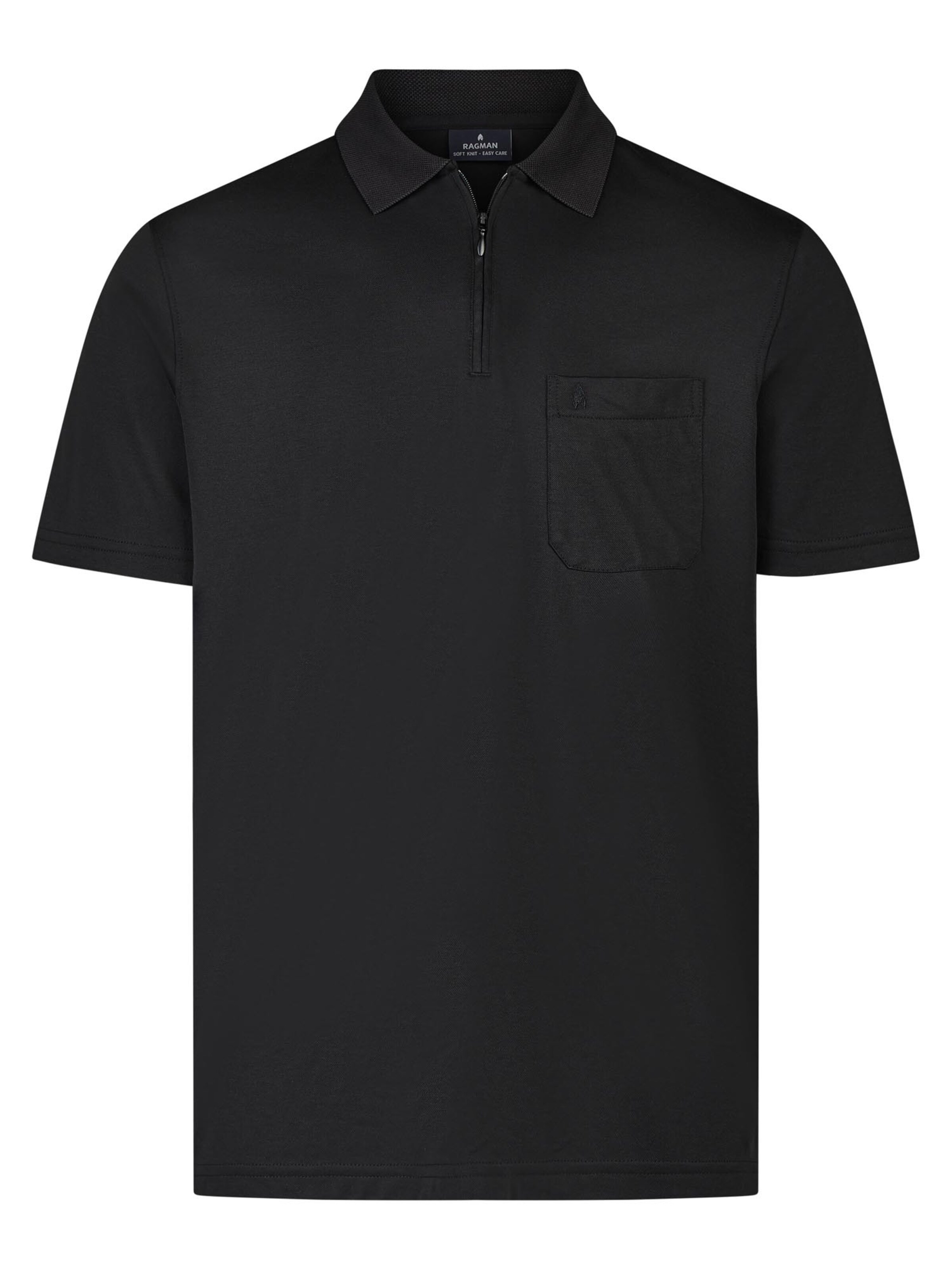 Ragman Shirt 'Basic'‌‌‌‌‌‌‌ in Schwarz: Vorderseite