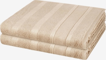 Cawö Towel 'Noblesse' in Brown: front
