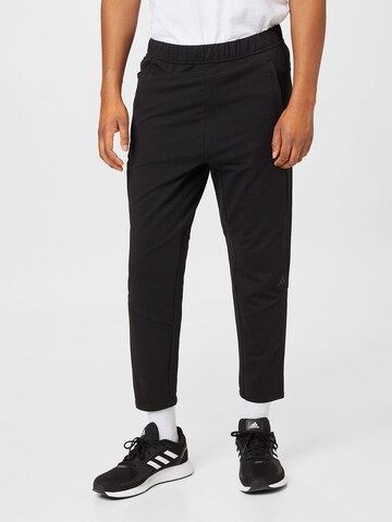 ADIDAS PERFORMANCE Regular Workout Pants 'Designed For Training' in Black: front