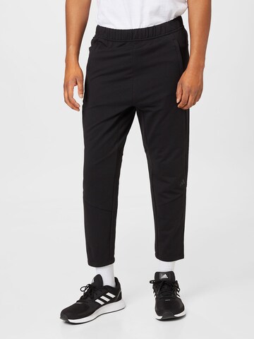 ADIDAS PERFORMANCE Обычный Спортивные штаны 'Designed For Training' в Черный: спереди