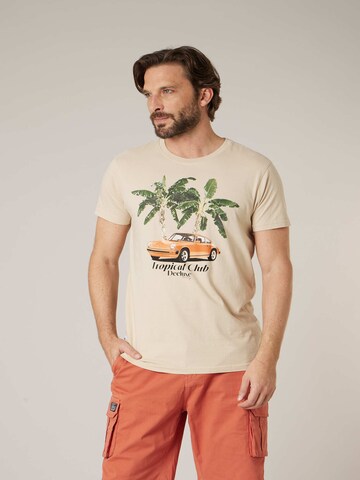 T-Shirt ' KIKONDO ' Deeluxe en beige : devant