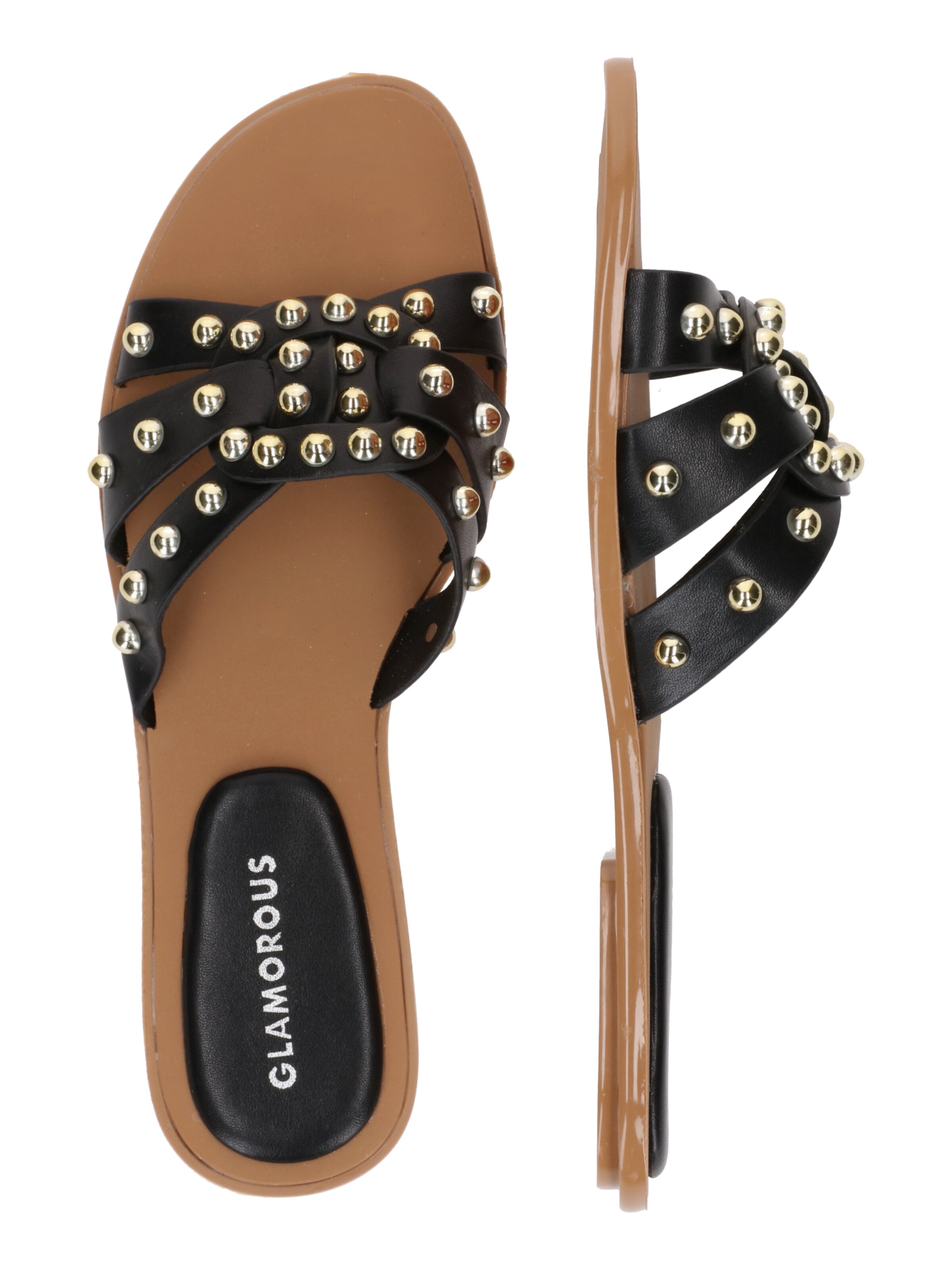 GLAMOROUS Šľapky - Čierna