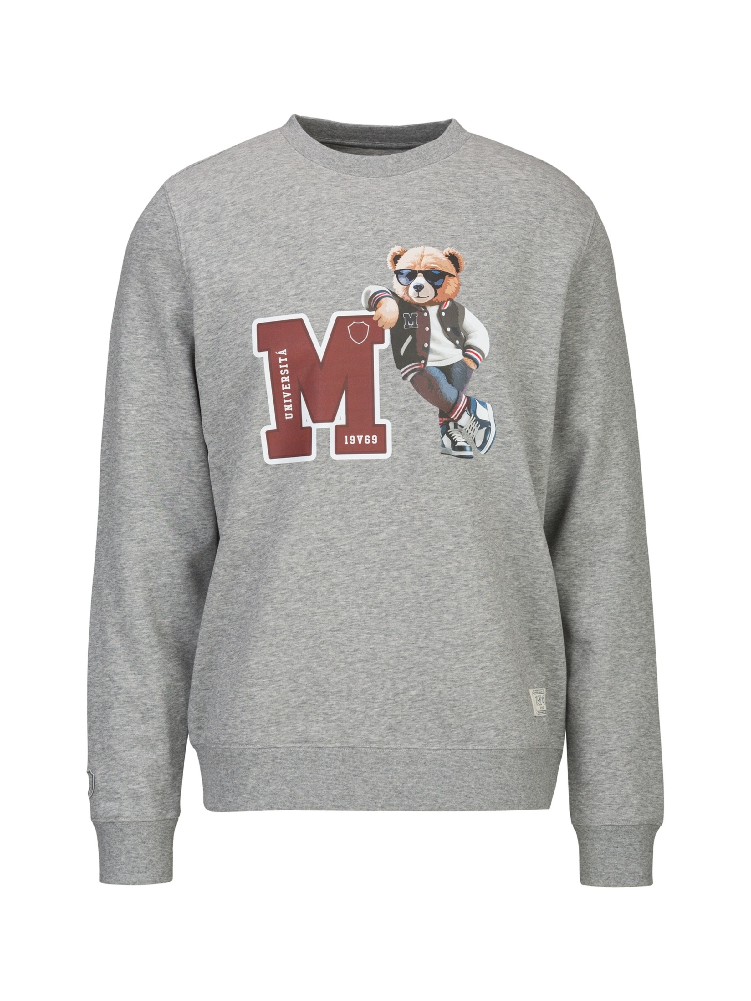 Sweat-shirt 'Nico' 19V69 ITALIA en gris : devant