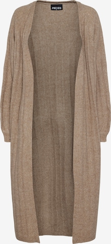 Cardigan 'PCMaggy' PIECES en gris : devant