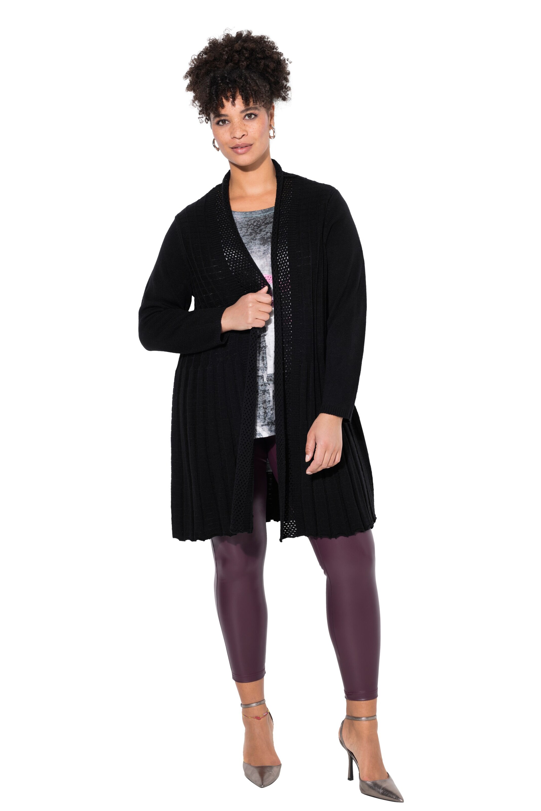 Cardigan MIAMODA en noir : devant