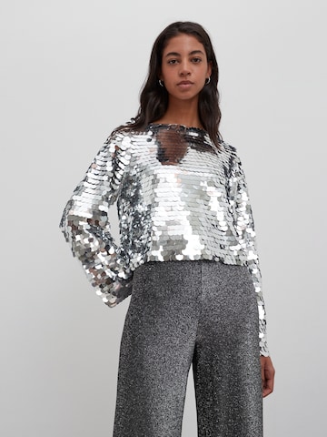 EDITED Blouse 'Manjola' in Silver: front