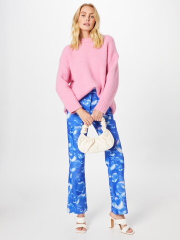 House of Sunny Flared Broek 'FANTASIA' in Blauw