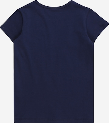 Walkiddy T-Shirt 'Little & Big Horses' in Blau