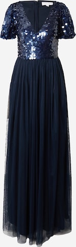 Maya Deluxe Evening Dress in Blue: front