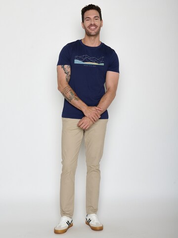 GREENBOMB Shirt 'Guide Mountain Soul' in Blue