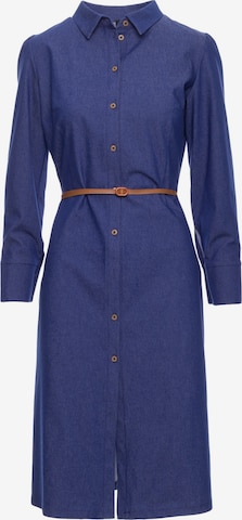 made of emotion - Vestido camisero en azul: frente