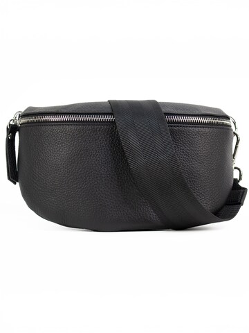 lePelou Gürteltasche 'MILA medium' in Schwarz: Vorderseite