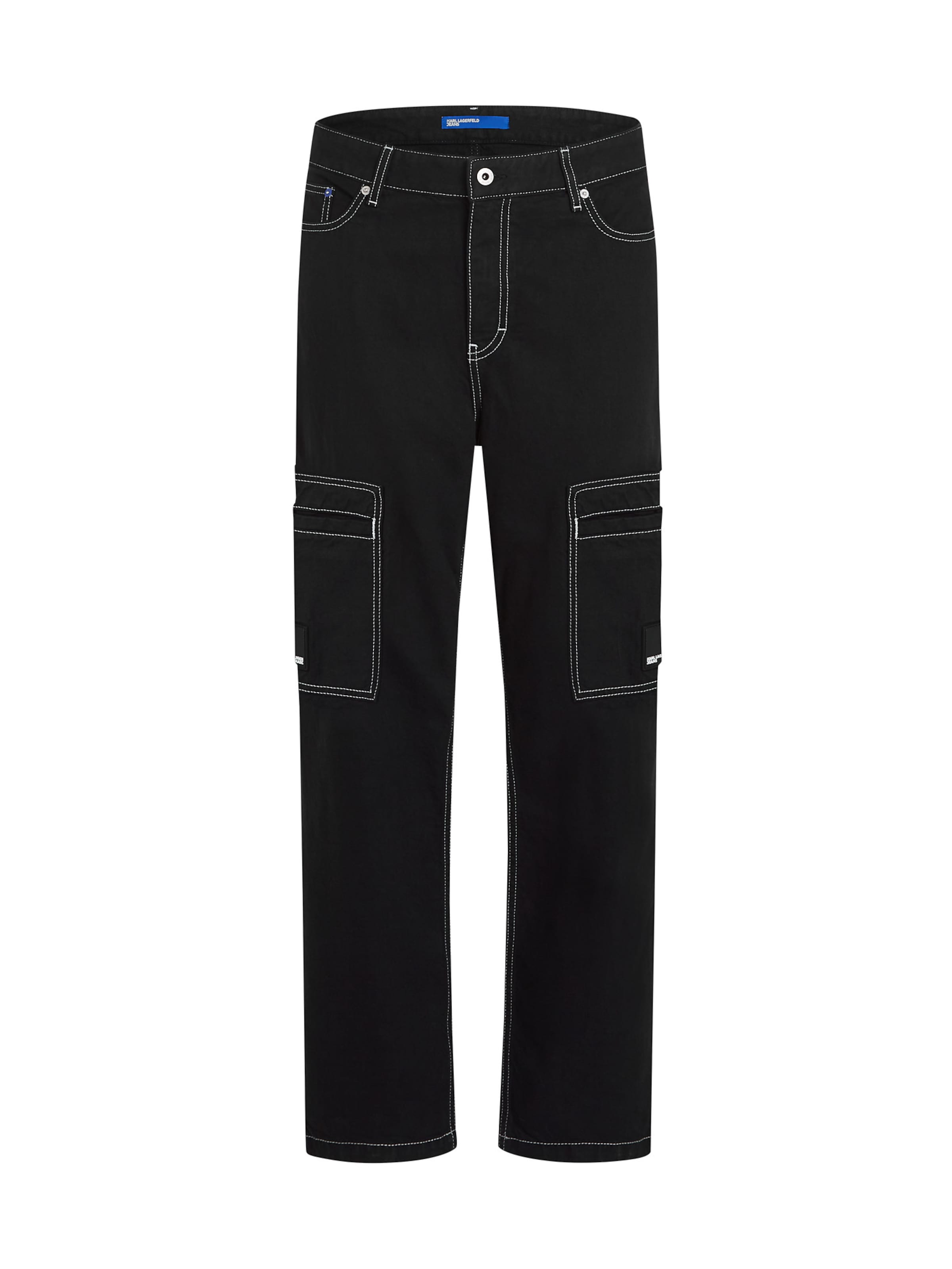 KARL LAGERFELD JEANS Regular Cargojeans i svart: framsida