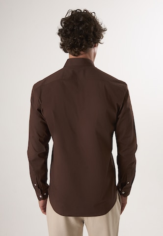 Felix Hardy Regular fit Button Up Shirt in Brown