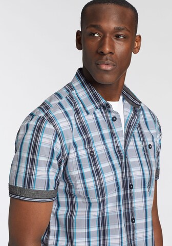 Man's World Regular Fit Hemd in Blau